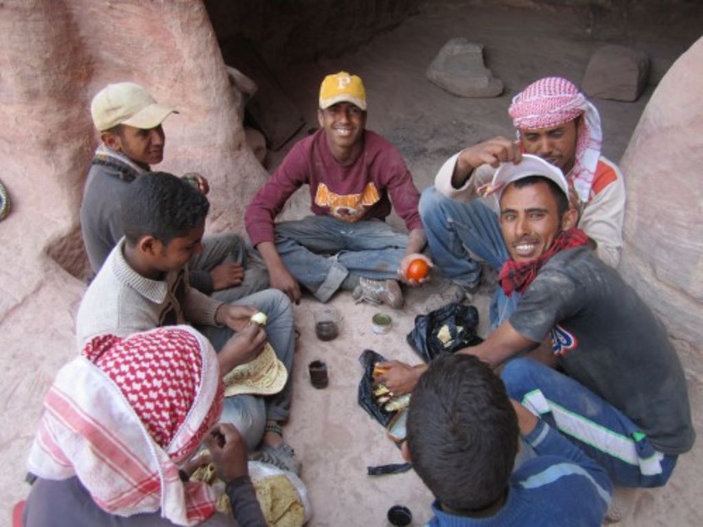 Fig. 92: Last breakfast for the year 2011 at the Khubta tombs site.