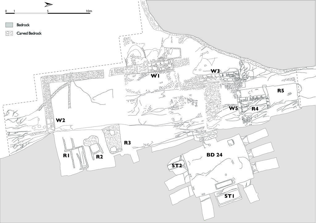 Fig. 3: Plan of the Northern Terrace (drawing: A. Gorgerat, L. Gorgerat)