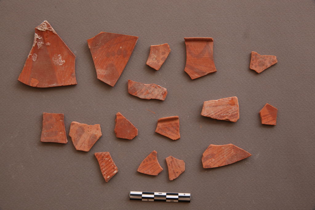 Fig. 17: BD 24. Nabataean fine ware from the mortar in loculus ST1 (photo: L. Gorgerat)