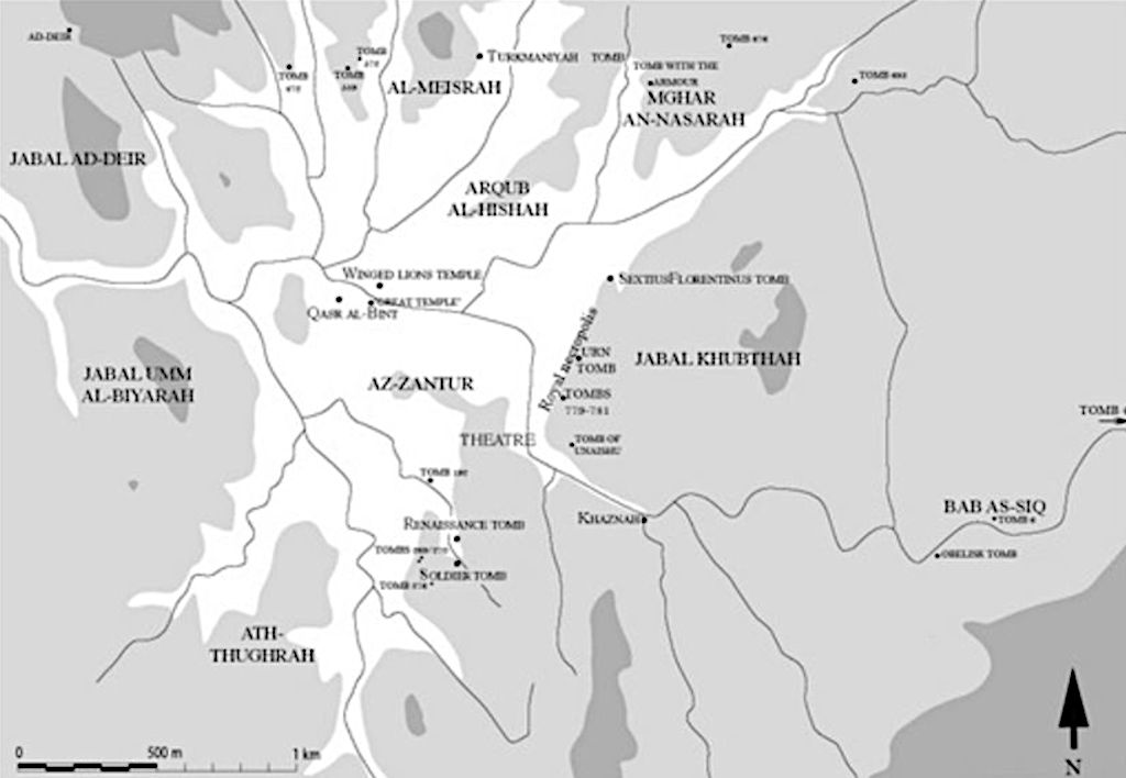 Fig. 1: Map of Petra (drawing: after I. Sachet)