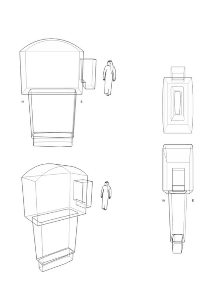 Fig. 28: 3-D reconstruction drawing of arcosolium and grave in Tomb 779 (drawing: Q. Tweissi)