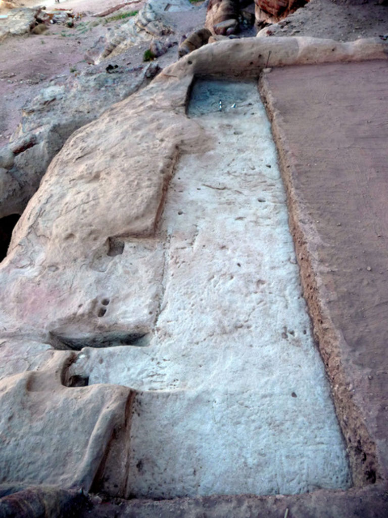 Fig. 35: Bedrock floor of Trenches 3 and 5, Sector B (photo: L. Wadeson)