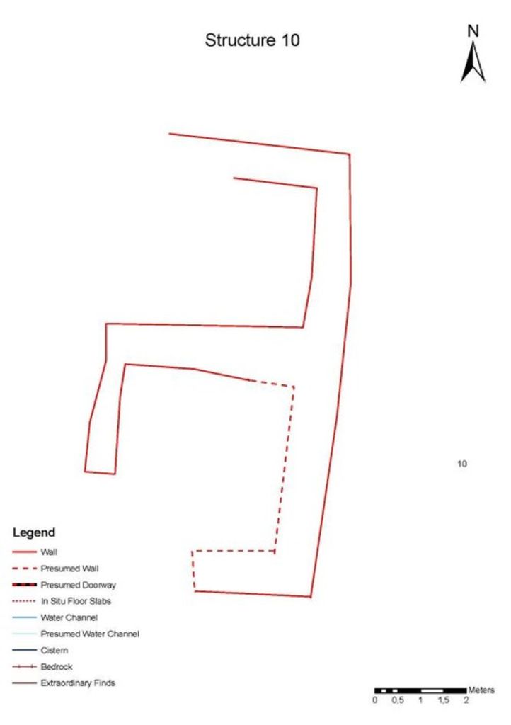 Fig. 3: Groundplan of ST 10 before excavation (plan: G. Teltsch and W. Kennedy)