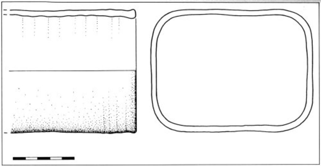 Fig. 13: Lower terrace, trench 1, terracotta tubulus from fill related to the construction of wall 4 (photo: S. G. Schmid)