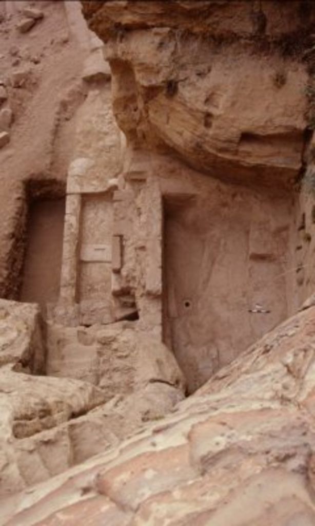 Fig. 24: Upper terrace, trench 7, showing bigger (right) and smaller (left) basin in front of cistern (photo: S. G. Schmid)4