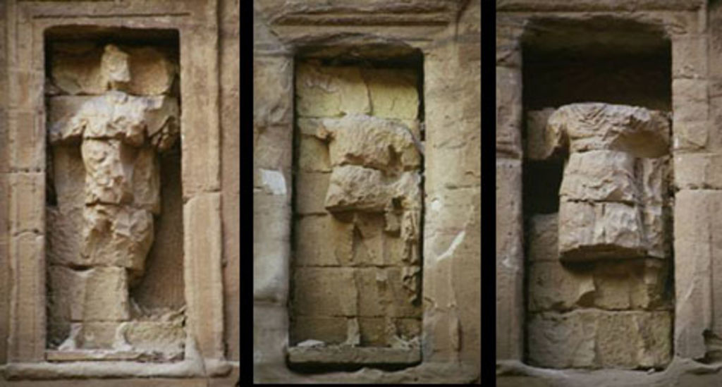 Fig.13–15: Soldier Tomb; left, center and right fig. (photo: S. G. Schmid)