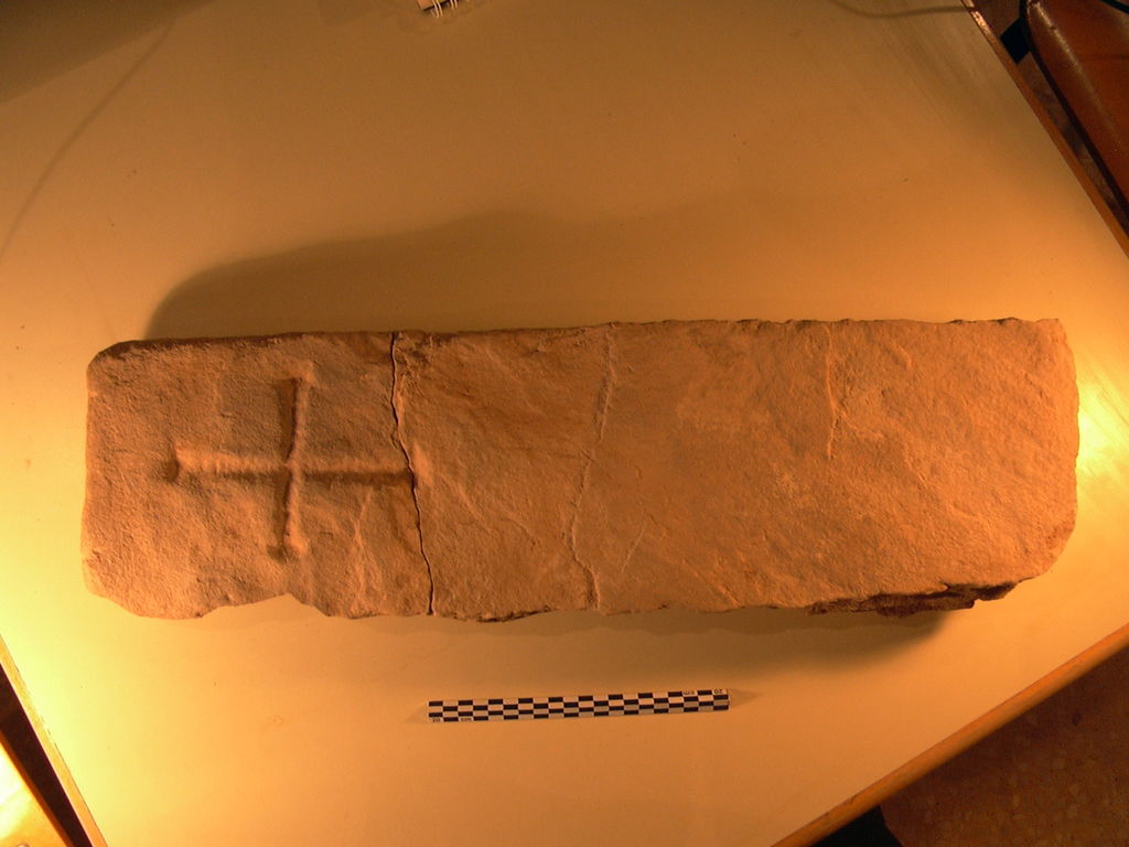 Fig. 10: Medieval tomb stone from Room 4 (photo: S. G. Schmid)