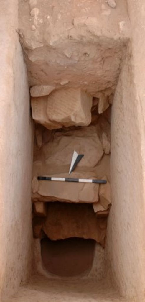 Fig. 11: Tomb 2 after cleaning of looters excavation (photo: S. G. Schmid)