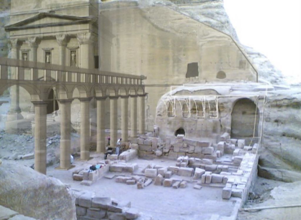 Fig. 17: Wadi Farasa East, reconstruction of arched porticus (Wirth & Wirth architects, Basel)