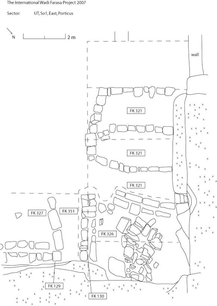 Fig. 7: Wadi Farasa East, Medieval rooms on NE-corner of the complex (photo: A. Barmasse and L. Gorgerat)