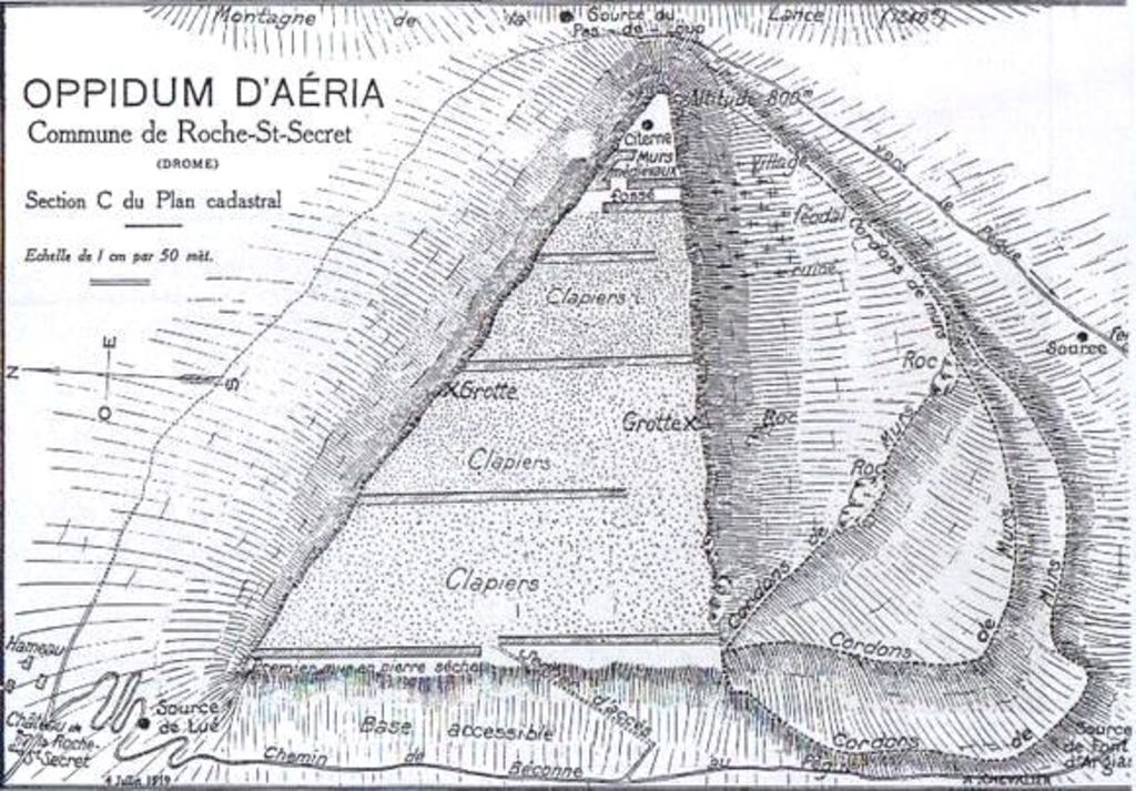 Fig. 3: Plan du Rocher des Aures (carte: A. Chevalier)