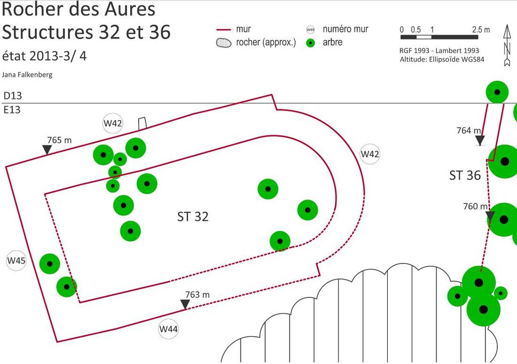 Fig. 19 : Plan des ST 32 et 26 (plan : J. Falkenberg)