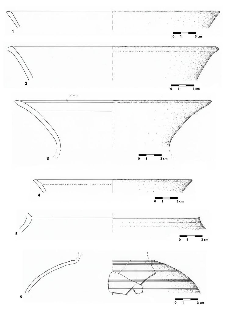 Fig. 40 : Fragments de céramiques diagnostiques de l’UF 19 (dessin : S. G. Schmid)